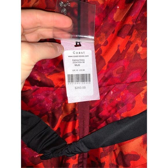 Sexy silky size 6 red dress coast - Picture 3 of 3